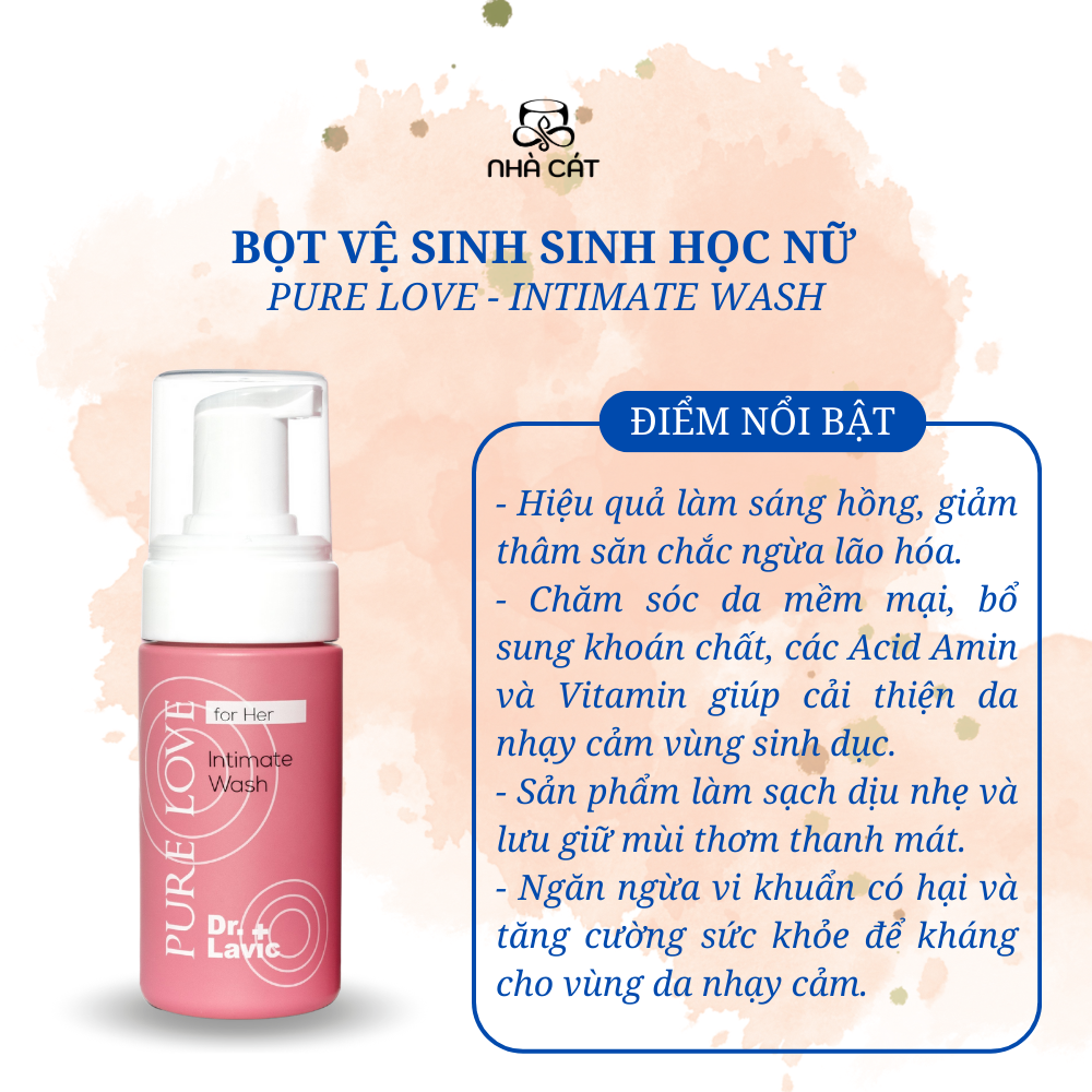 BỌT VỆ SINH SINH HỌC NỮ THƠM MÁT SẠCH DỊU NHẸ NGĂN NGỪA VI KHUẨN PURE-LOVE - Hình ảnh 2