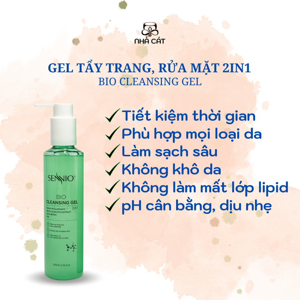 TẨY TRANG KHÔNG CỒN CHO DA DẦU MỤN THẢI ĐỘC 2 IN 1 SENNIO - Hình ảnh 4