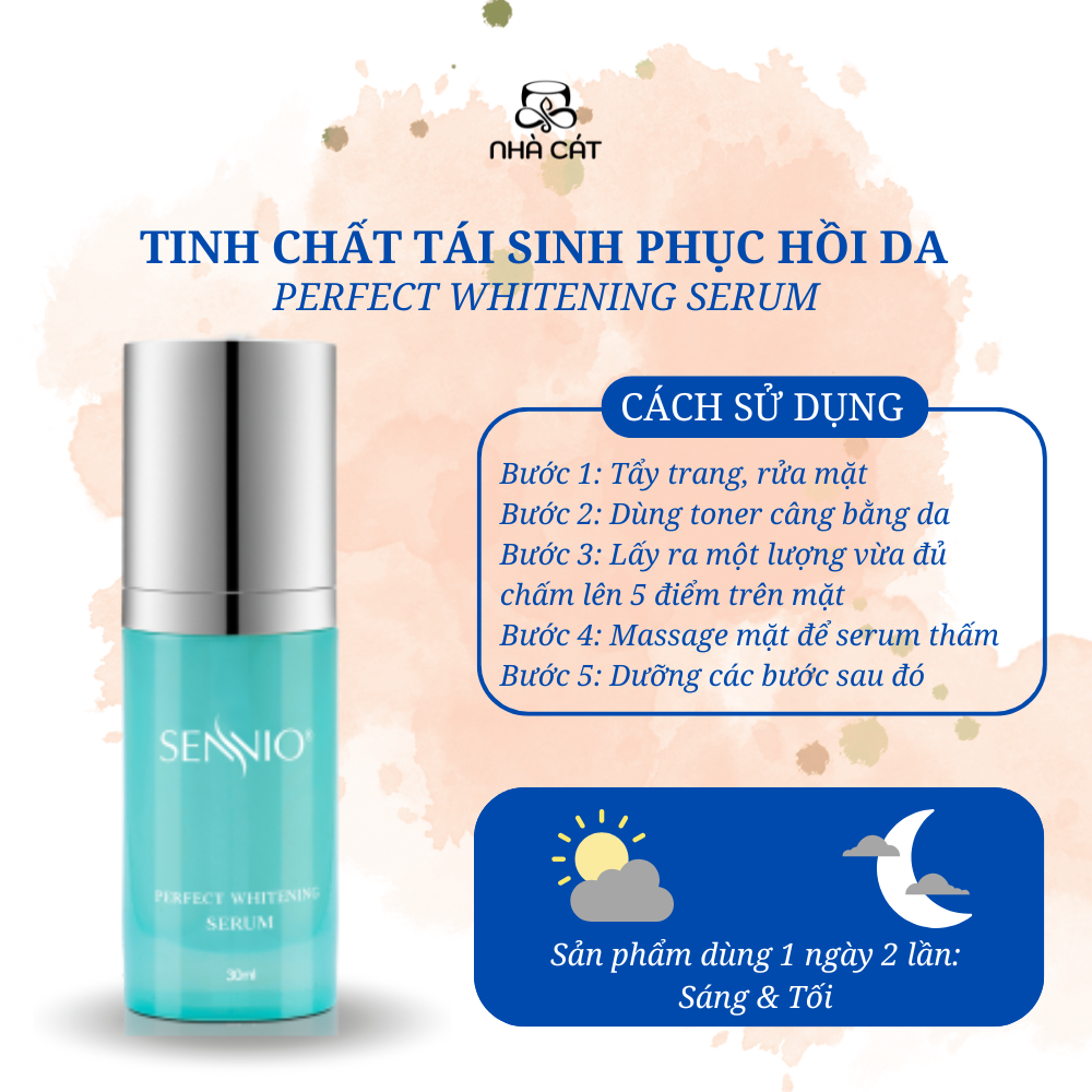 SERUM TRẮNG DA SENNIO DƯỠNG ẨM DA MẶT TÁI TẠO VÀ PHỤC HỒI DA - Hình ảnh 6